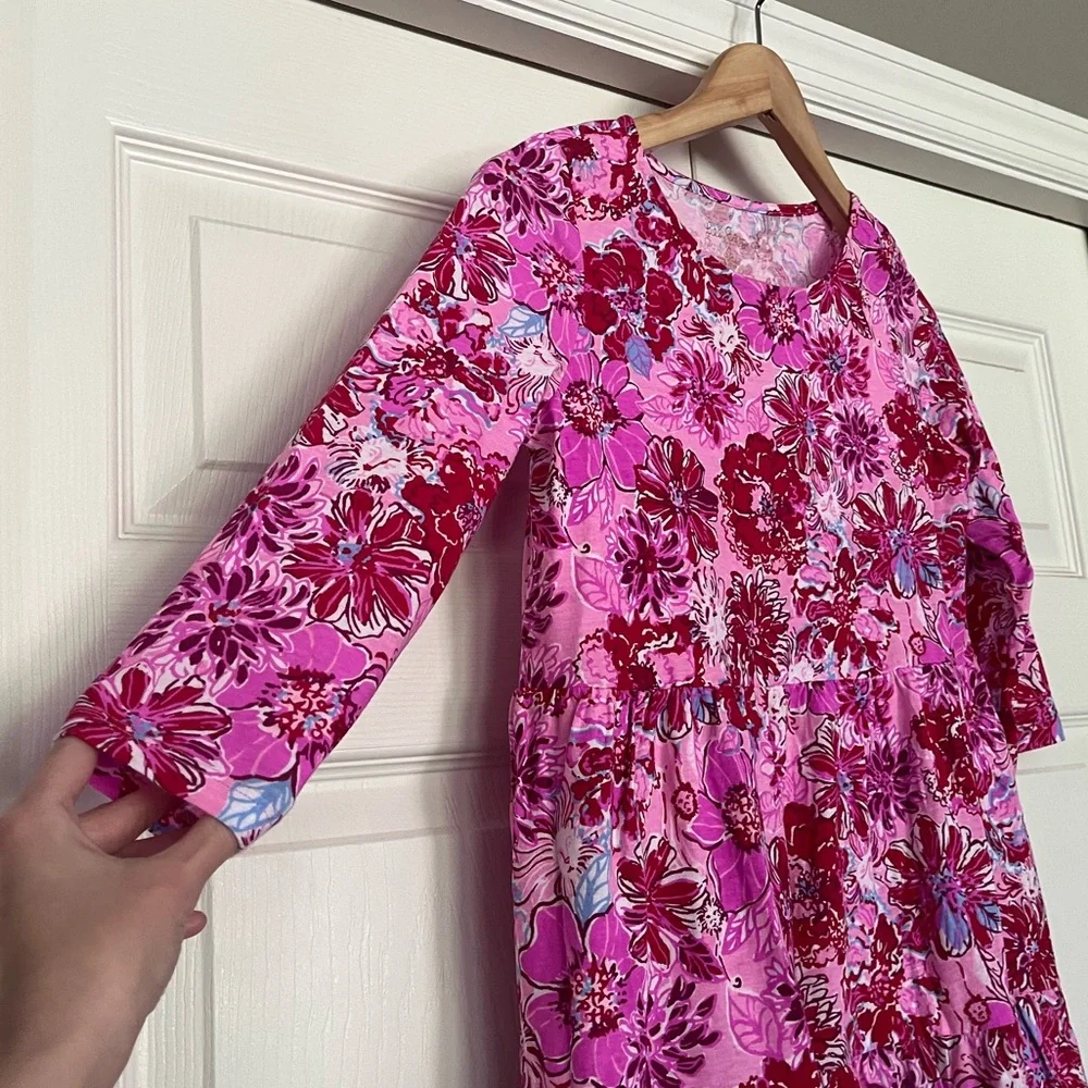 {Lilly Pulitzer} Mini Geanna Cotton Dress in Lilac Thistle In The Wild Flowers